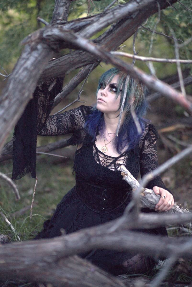 Portrait in a thicket at dusk